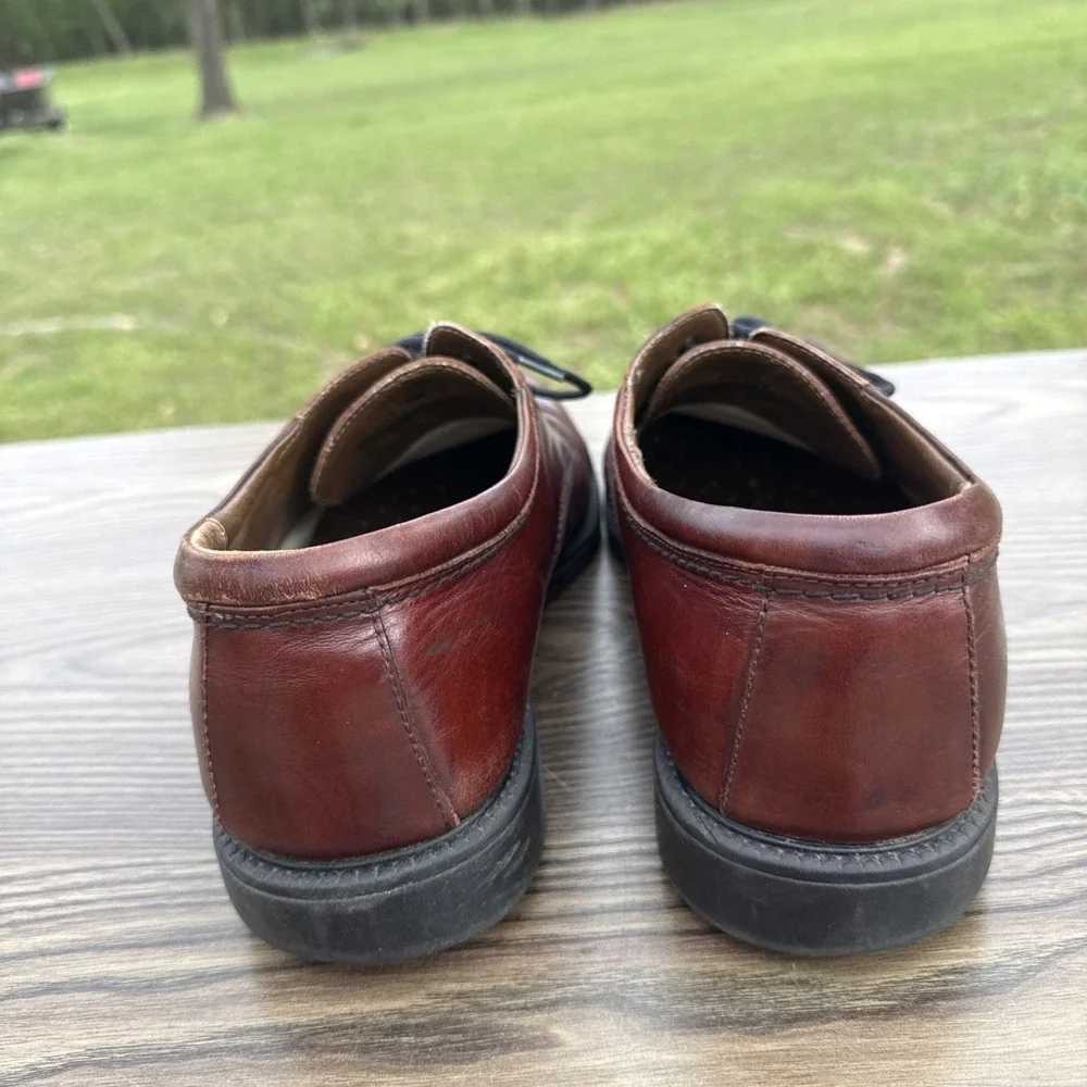 DOCKERS 090-2219 Brown Leather Cap Toe Casual‎ Dress Shoes Mens Size US 14M
